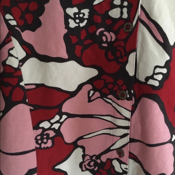 Patagonia Watergirl Women Sustainable Button Up Shirt Pink Red & White sz L - Picture 3 of 5